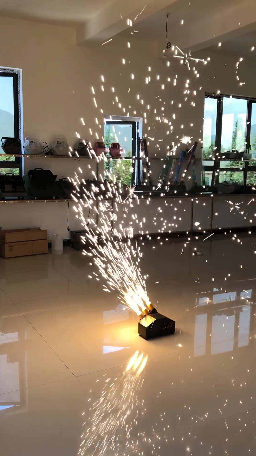 Pyro dancing machine corporate event